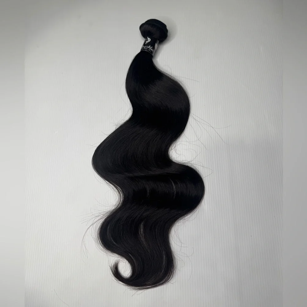 22” 100% Human Hair Body Wave Bundle Natural Black 100 Grams Weft Extension
